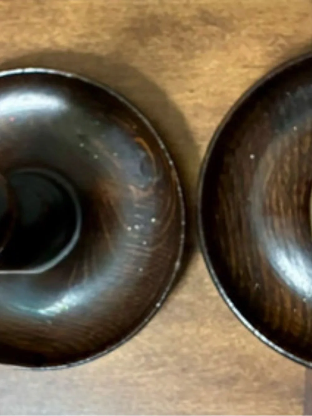Vintage English Oak Wood Barley Twist Candlesticks Candle Holders Academia Moody